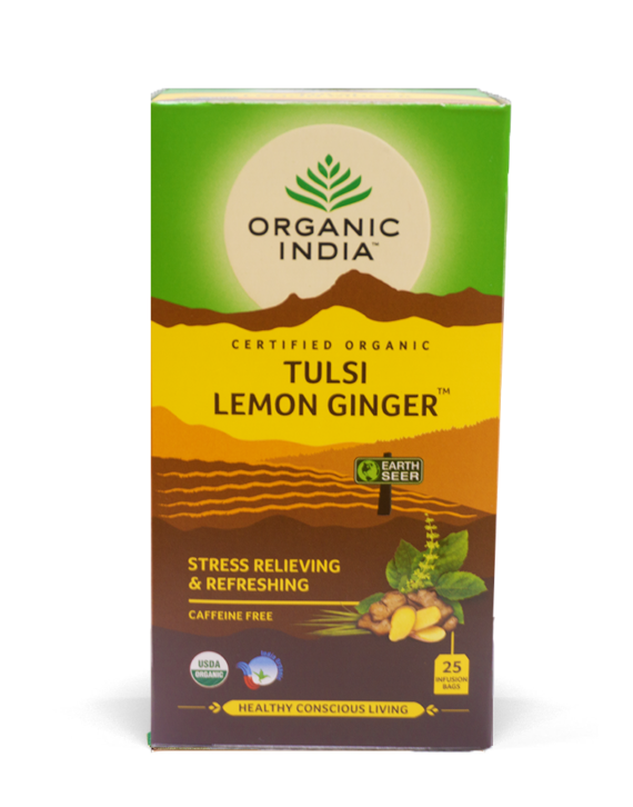Organic India Tulsi Lemon Ginger 25 Infusion Bags